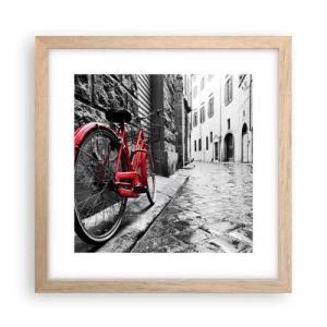 Poster in einem Rahmen aus heller Eiche - Wahre Schönheit wird nicht alt - 30x30 cm