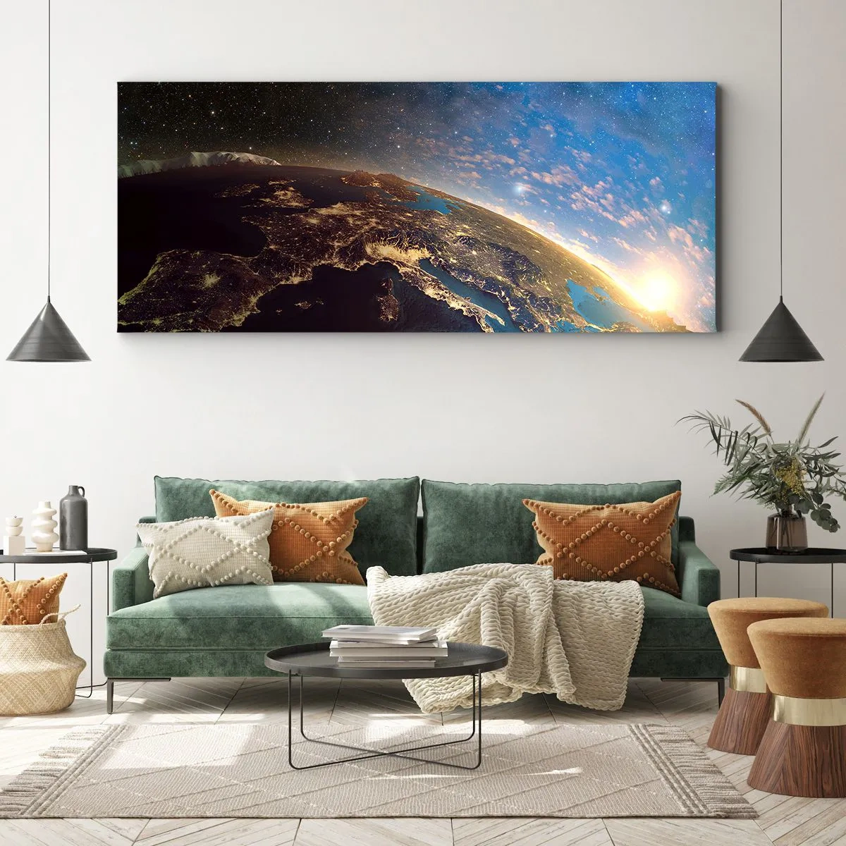 Bild auf Leinwand - Leinwandbild - Schauen wir uns aus der Ferne an - 90x30 cm