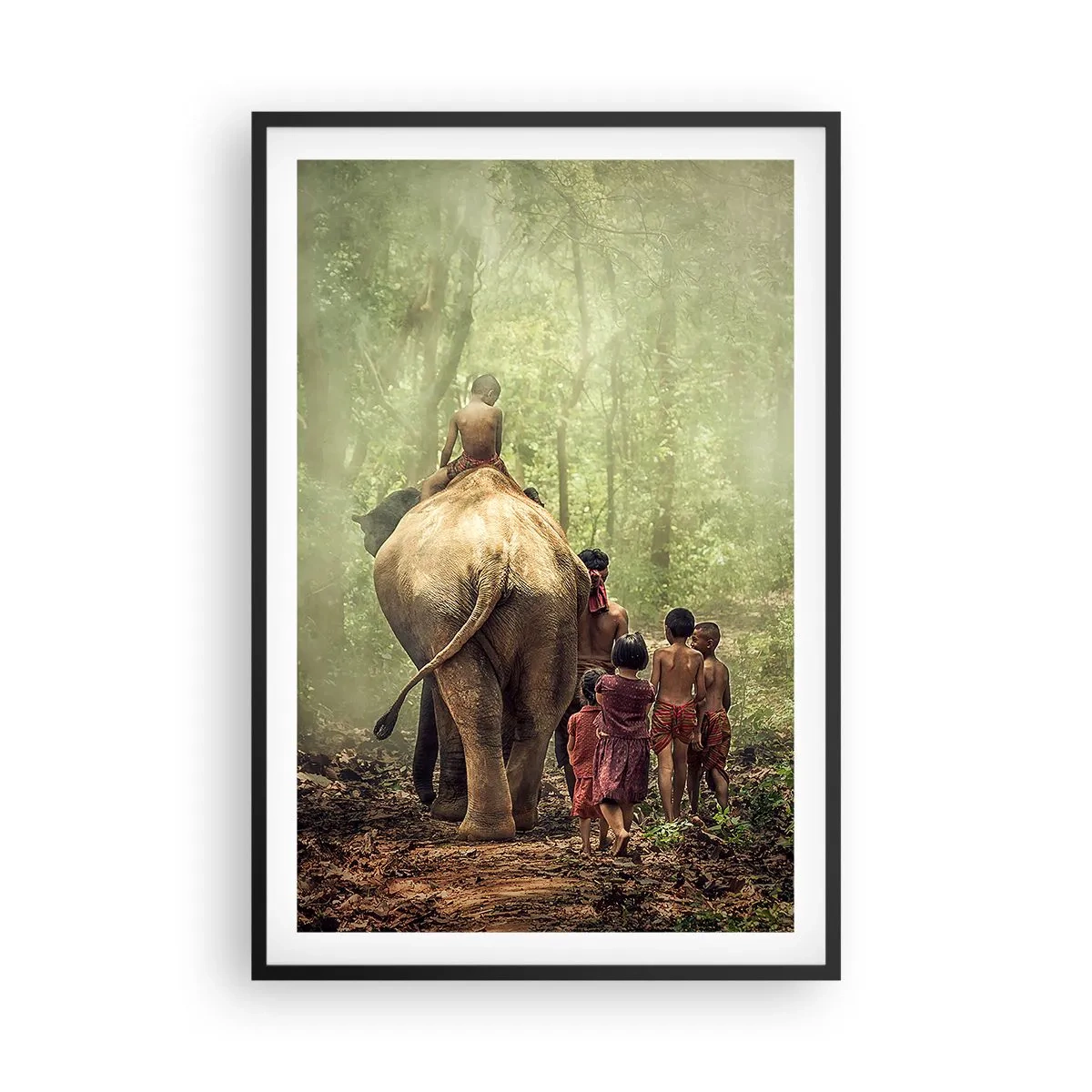 Poster in einem schwarzem Rahmen - Neues Dschungelbuch - 61x91 cm