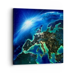 Bild auf Leinwand - Leinwandbild - Funkelndes Europa - 40x40 cm