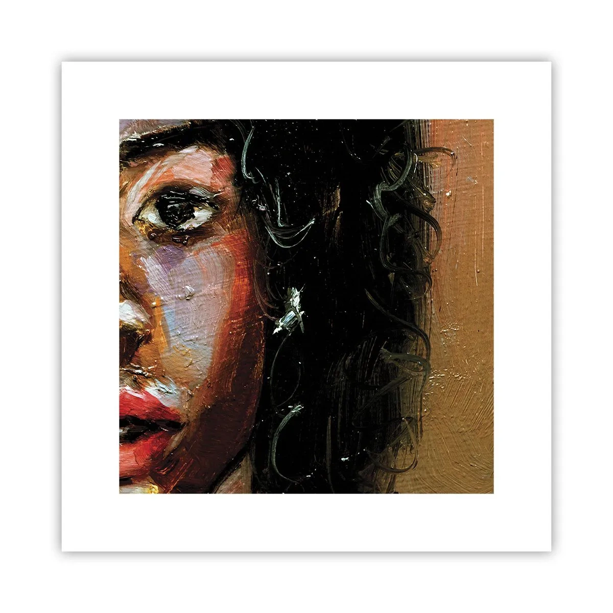 Poster - Schwarz und Glanz - 30x30 cm
