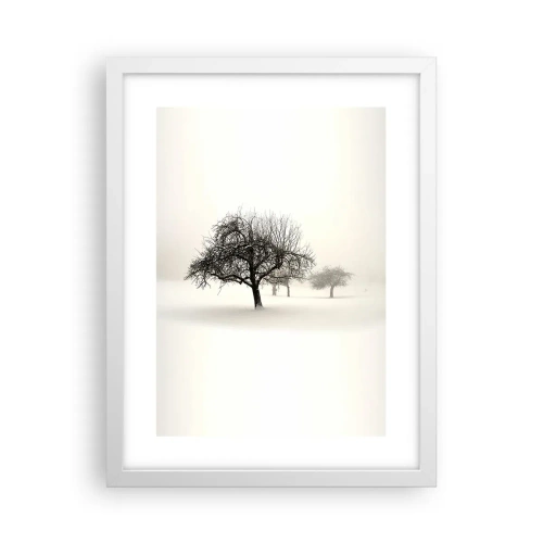 Poster in einem weißen Rahmen - Winterschlaf - 30x40 cm