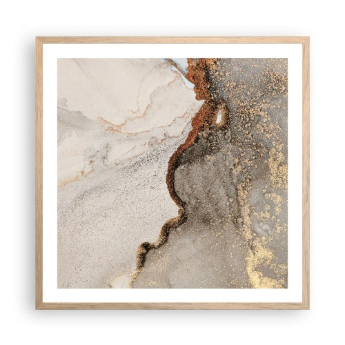 Poster in einem Rahmen aus heller Eiche - An der Grenze der Farben - 60x60 cm