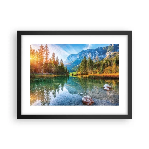 Poster in einem schwarzem Rahmen - Die Sanftheit des Herbstes - 40x30 cm