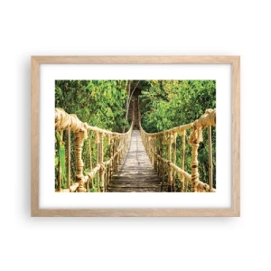 Poster in einem Rahmen aus heller Eiche - Im Grünen ausgesetzt - 40x30 cm