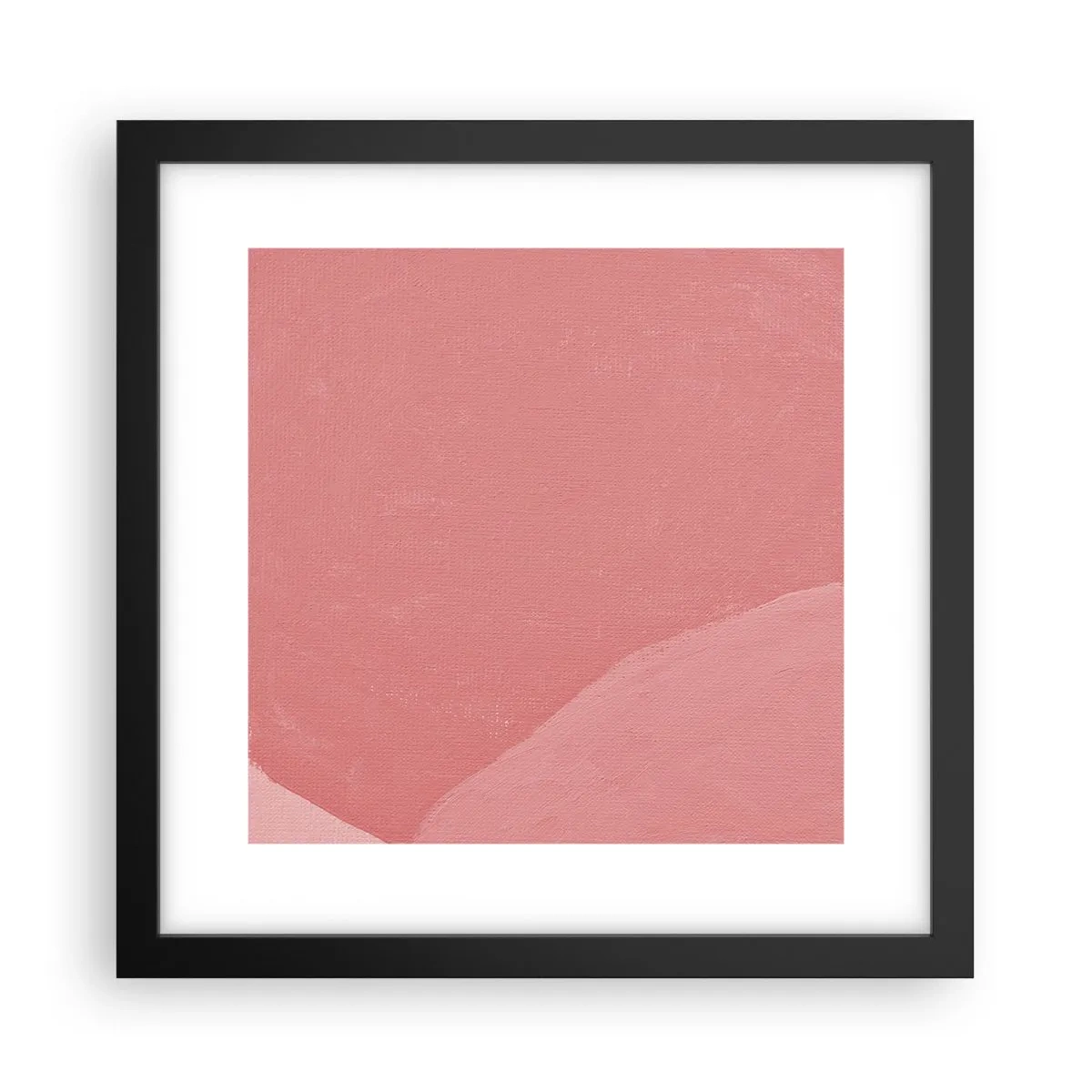 Poster in einem schwarzem Rahmen - Organische Komposition in Rosa - 30x30 cm