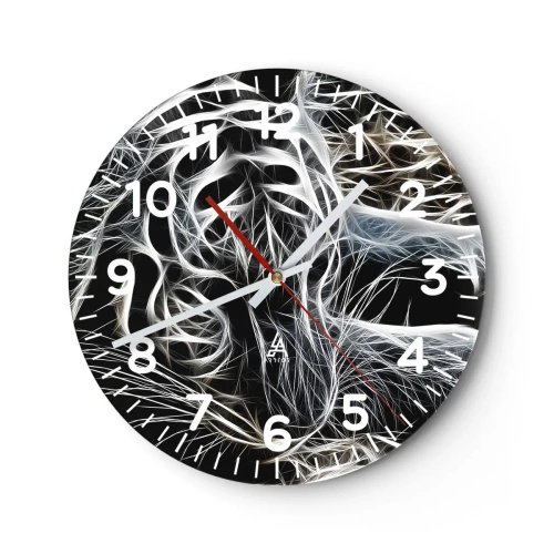 Wanduhr - Glasuhr - Eine Studie über die Leichtigkeit der Katze - 30x30 cm