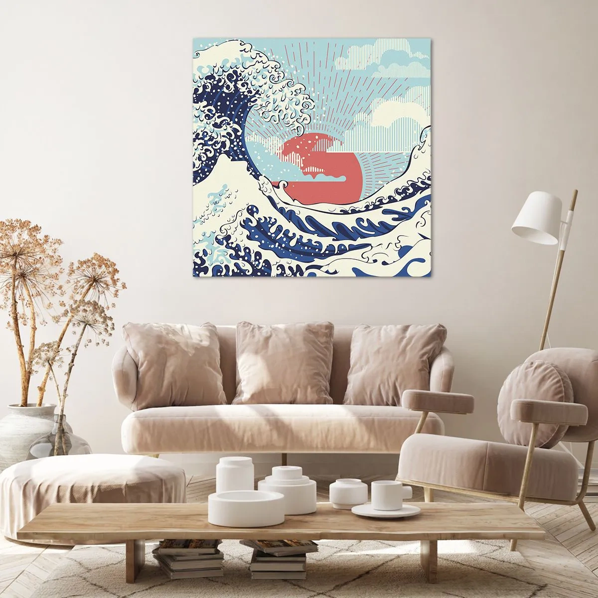Bild auf Leinwand - Leinwandbild - Von japanischer Inspiration - 60x60 cm