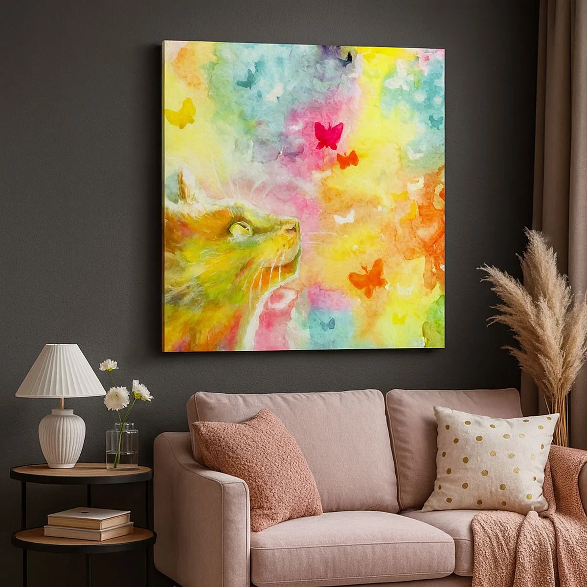 Bild auf Leinwand - Leinwandbild - Baju-baju im Katzenparadies - 30x30 cm