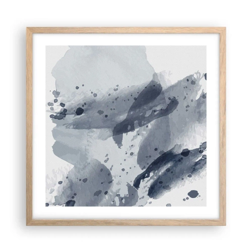 Poster in einem Rahmen aus heller Eiche - Eine Studie über die Natur des Wassers - 50x50 cm