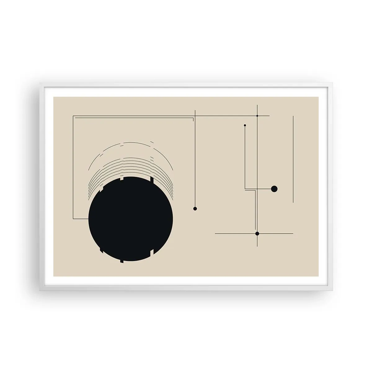 Poster in einem weißen Rahmen - Flexible und dynamische Komposition - 100x70 cm
