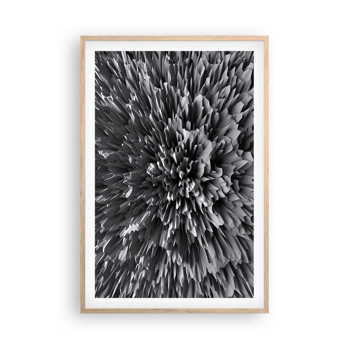 Poster in einem Rahmen aus heller Eiche - Härter kann es nicht werden - 61x91 cm