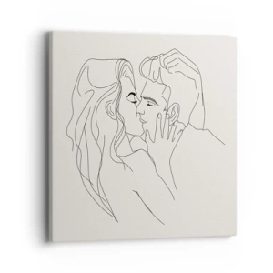 Bild auf Leinwand - Leinwandbild - Verstrickt im Gefühl - 40x40 cm