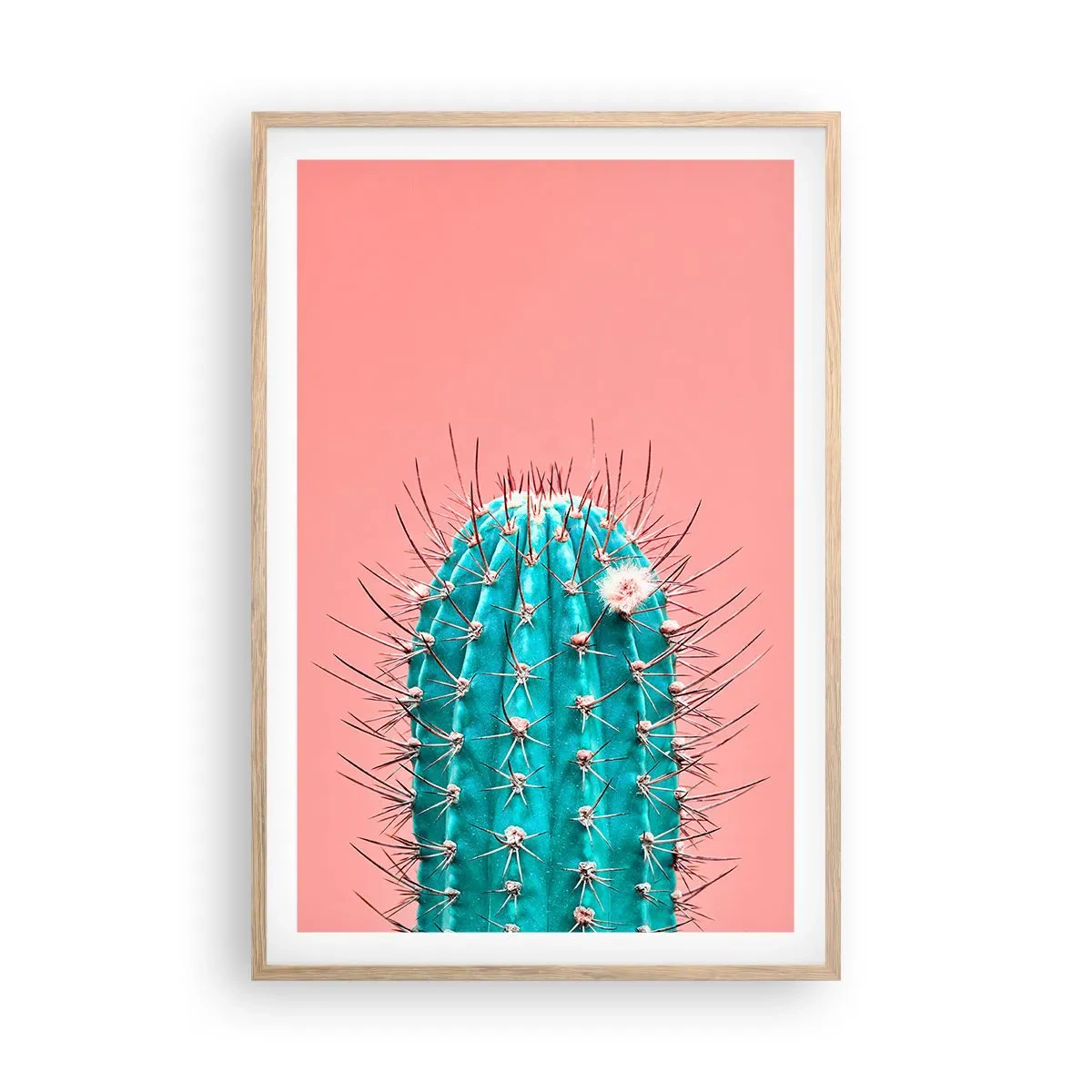 Poster in einem Rahmen aus heller Eiche - Schau einfach hin - 61x91 cm