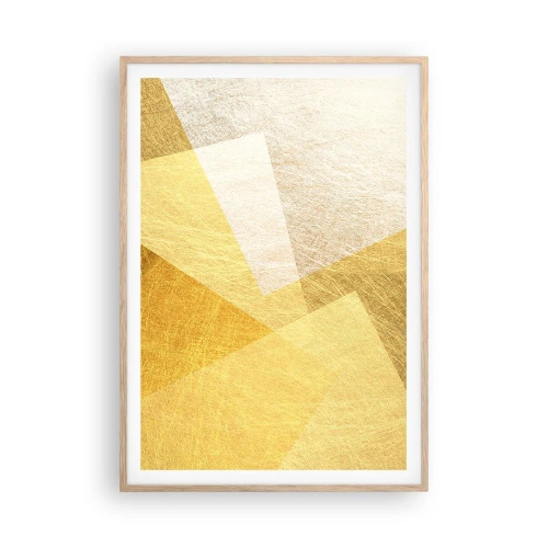 Poster in einem Rahmen aus heller Eiche - Geometriewetter - 70x100 cm