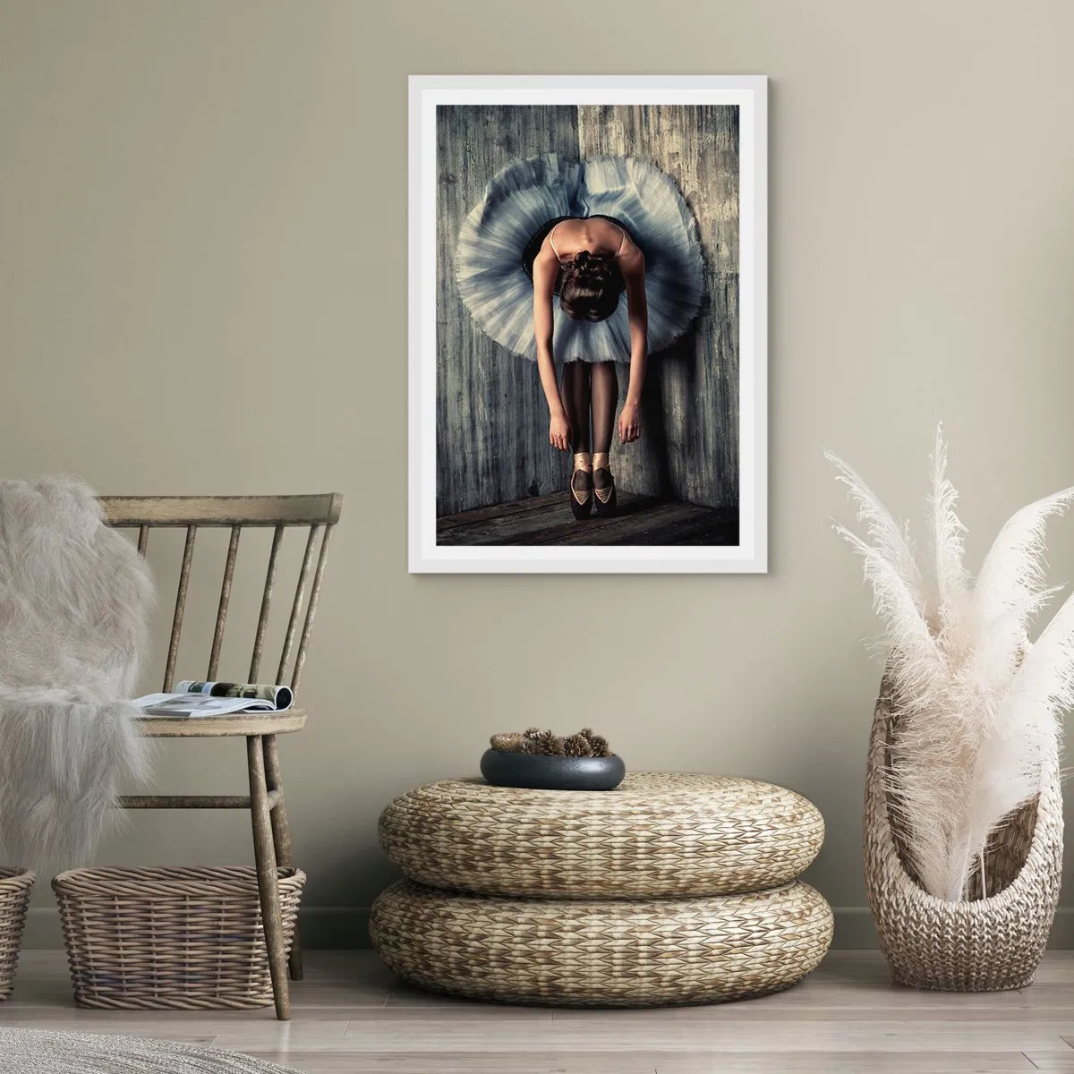 Poster in einem weißen Rahmen - Wenn die Musik aufhört - 50x70 cm