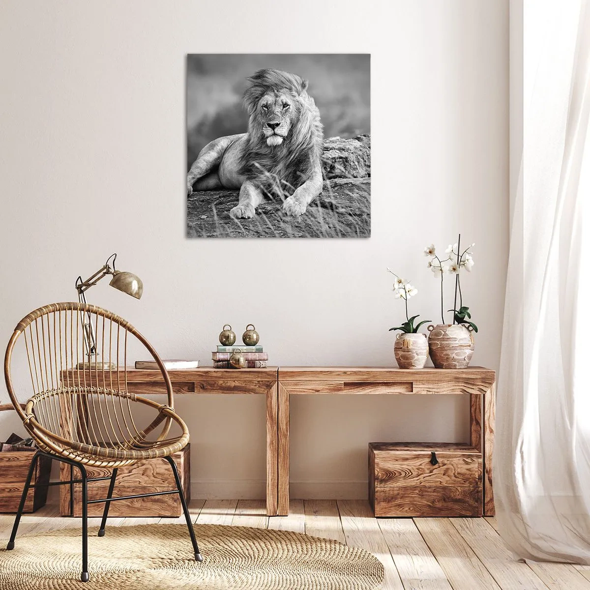 Bild auf Leinwand - Leinwandbild - Königliche Siesta - 60x60 cm