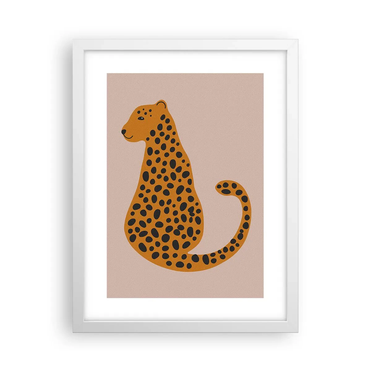 Poster in einem weißen Rahmen - Leopardenmuster ist ein modisches Muster - 30x40 cm