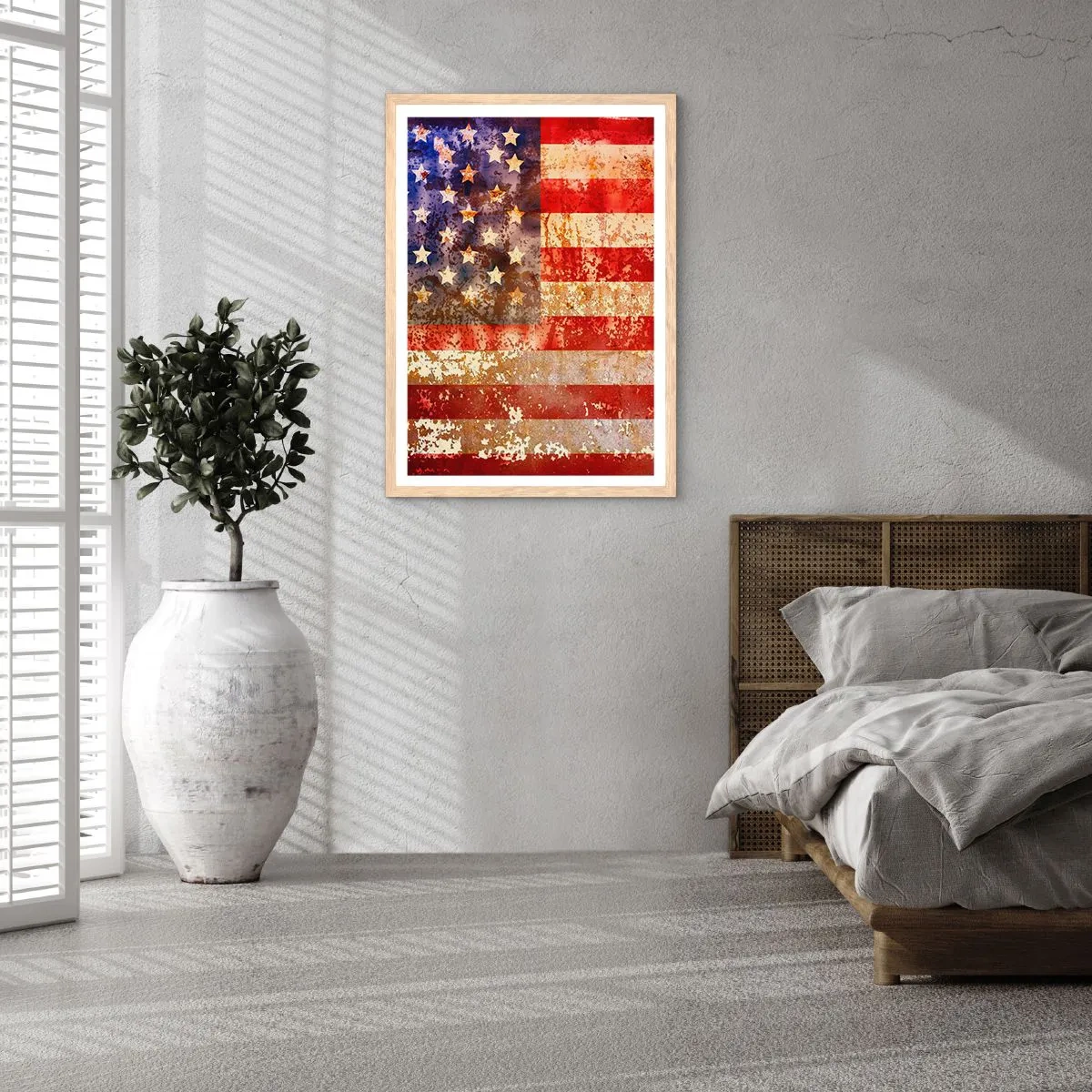 Poster in einem Rahmen aus heller Eiche - Ruhm verblasst nicht - 70x100 cm