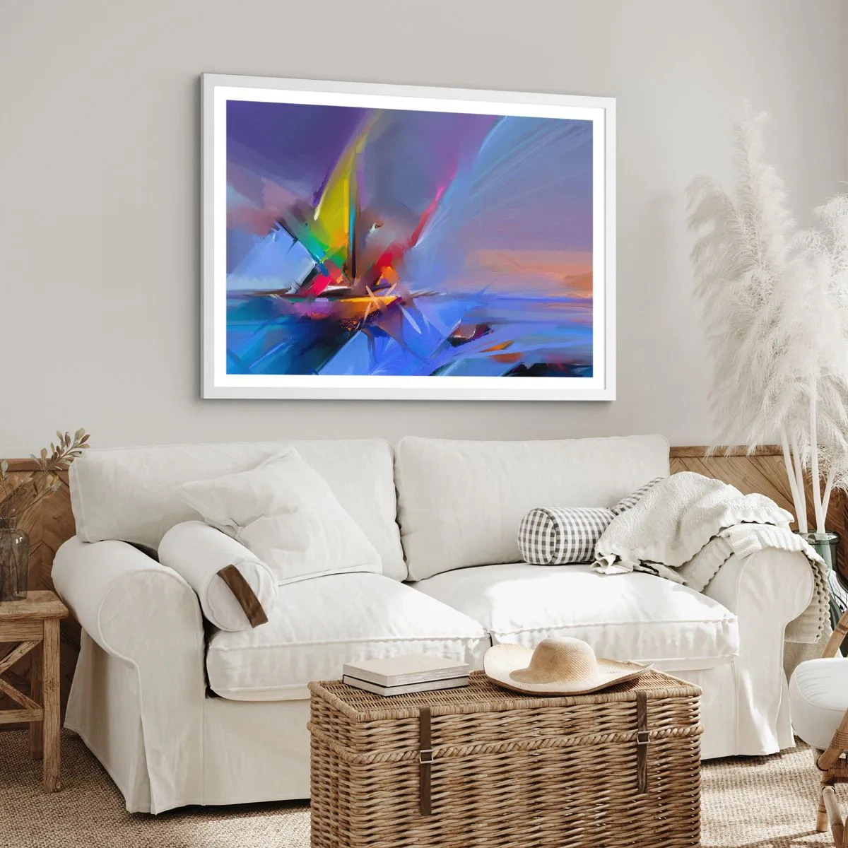 Poster in einem weißen Rahmen - Propeller wie ein Vogel - 40x30 cm