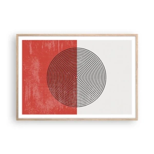 Poster in einem Rahmen aus heller Eiche - Auf den Punkt gebracht - 100x70 cm