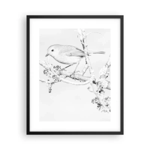 Poster in einem schwarzem Rahmen - Wintermorgen - 40x50 cm