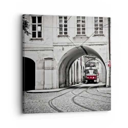 Bild auf Leinwand - Leinwandbild - Durch das Stadtlabyrinth - 30x30 cm