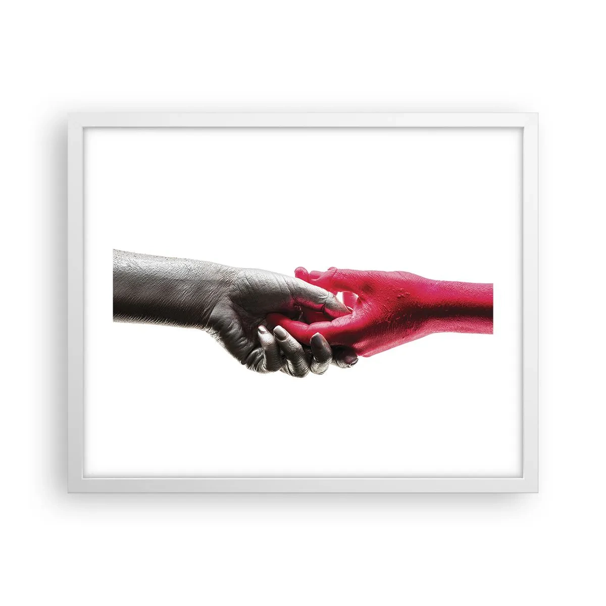 Poster in einem weißen Rahmen - Gemeinsam, obwohl anders - 50x40 cm