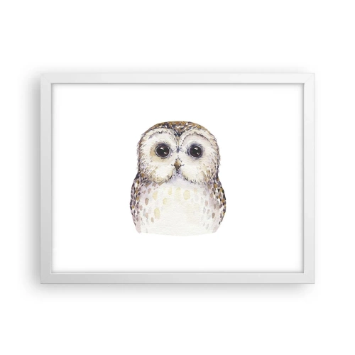 Poster in einem weißen Rahmen - Schau mir in die Augen - 40x30 cm