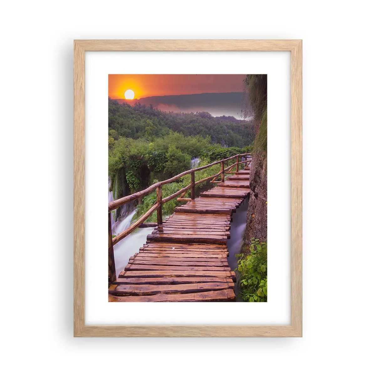 Poster in einem Rahmen aus heller Eiche - Schönheit jenseits des Glaubens - 30x40 cm