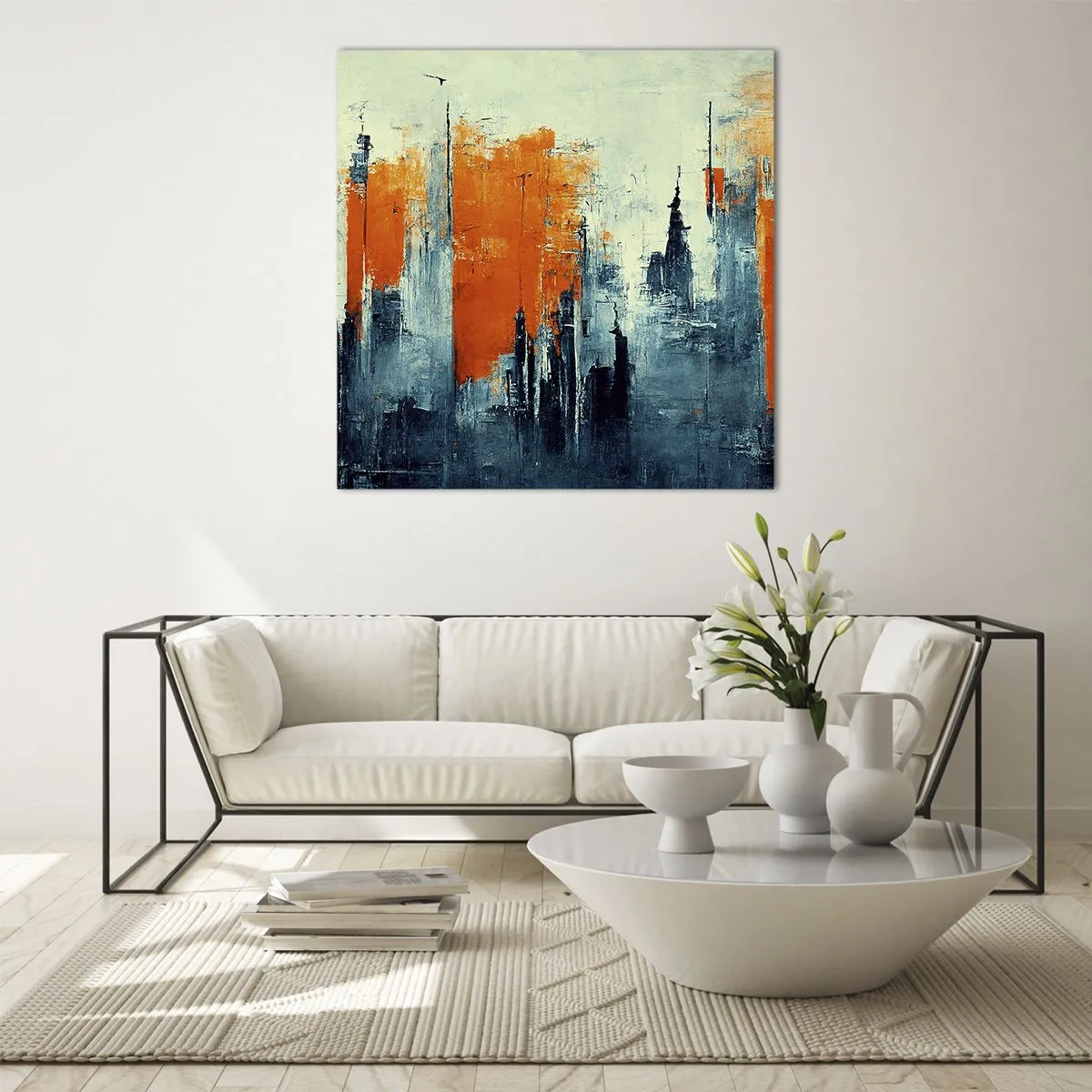 Glasbild - Bild auf glas - Moderne Landschaft - 50x50 cm