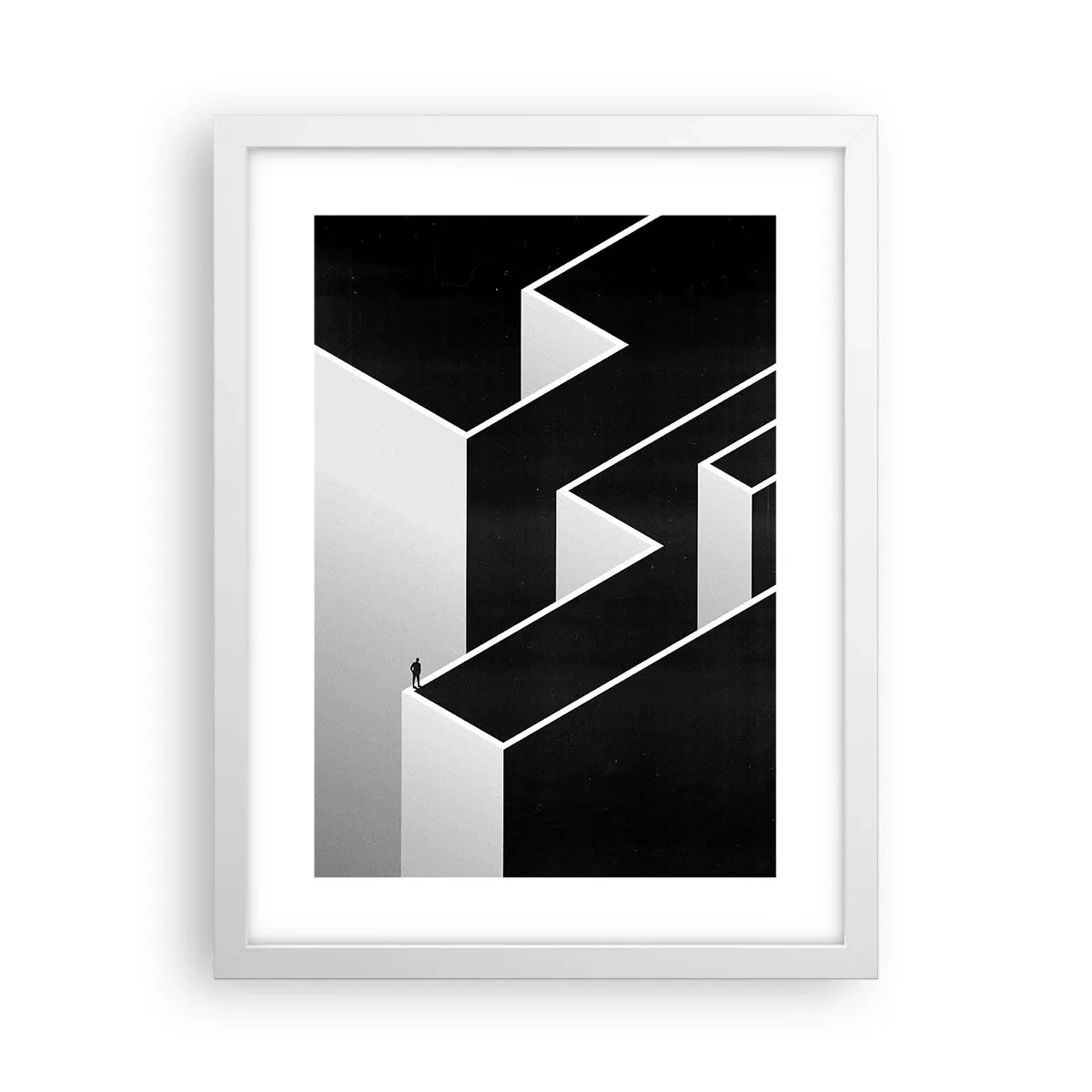 Poster in einem weißen Rahmen - Einsamkeit an der Spitze - 30x40 cm