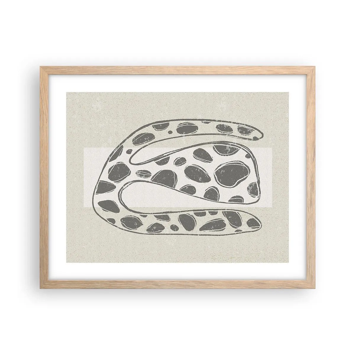 Poster in einem Rahmen aus heller Eiche - Seltsame Kreatur - 50x40 cm