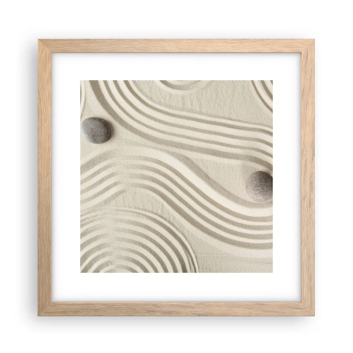 Poster in einem Rahmen aus heller Eiche - Ein Hauch von Wärme - 30x30 cm