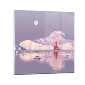 Glasbild - Bild auf glas - Die Hitze des Segels, die Kälte des Eises - 50x50 cm