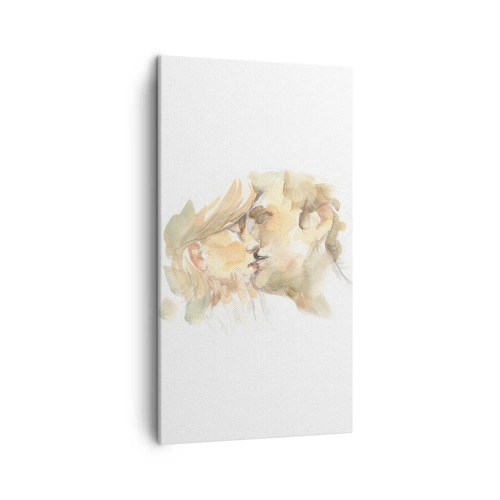 Bild auf Leinwand - Leinwandbild - Hälfte gefunden? - 45x80 cm