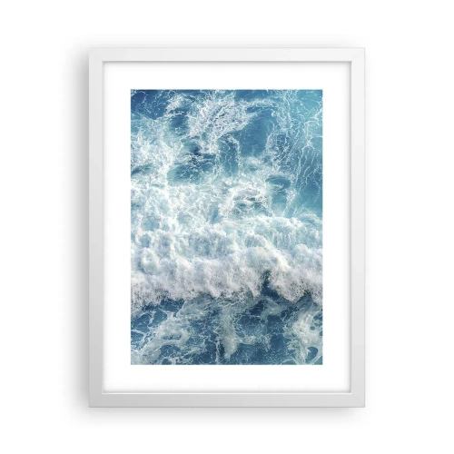 Poster in einem weißen Rahmen - Freudig und springend - 30x40 cm