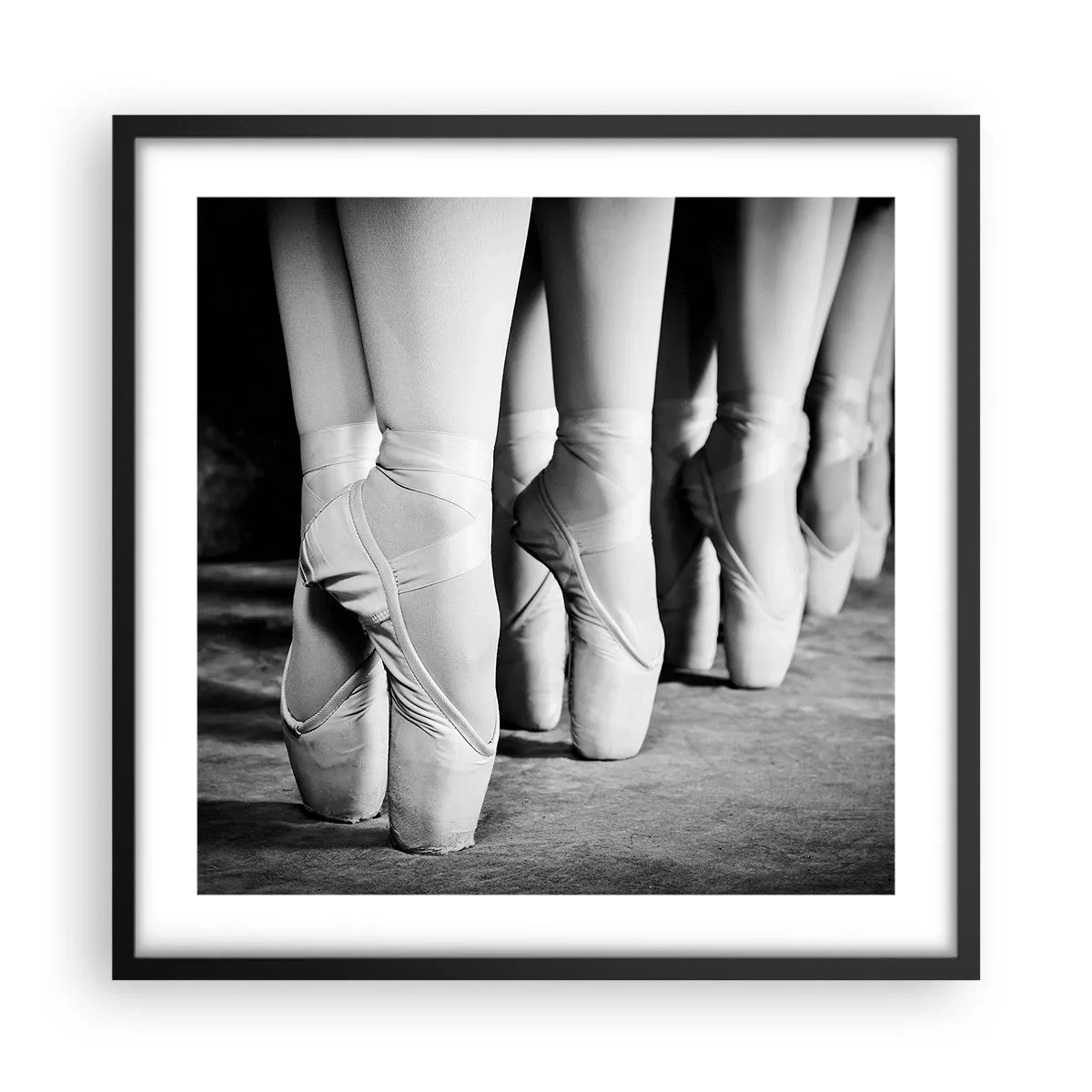 Poster in einem schwarzem Rahmen - Gemeinsam, leicht - 50x50 cm