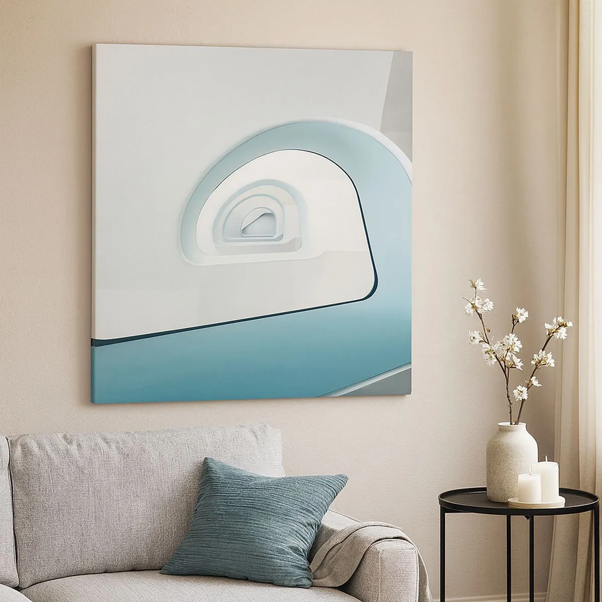 Bild auf Leinwand - Leinwandbild - Bis zum Ende des Blaus - 30x30 cm