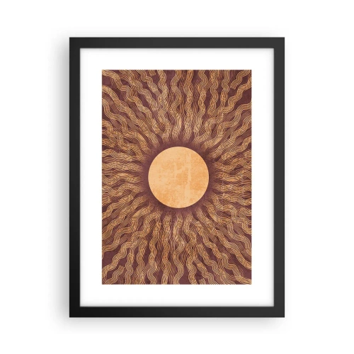 Poster in einem schwarzem Rahmen - Sonnensymbol - 30x40 cm