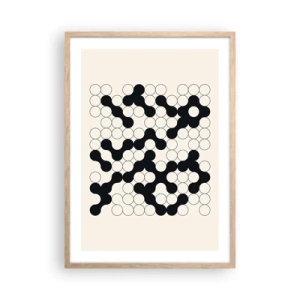 Poster in einem Rahmen aus heller Eiche - Chinesisches Spiel – Variation - 50x70 cm