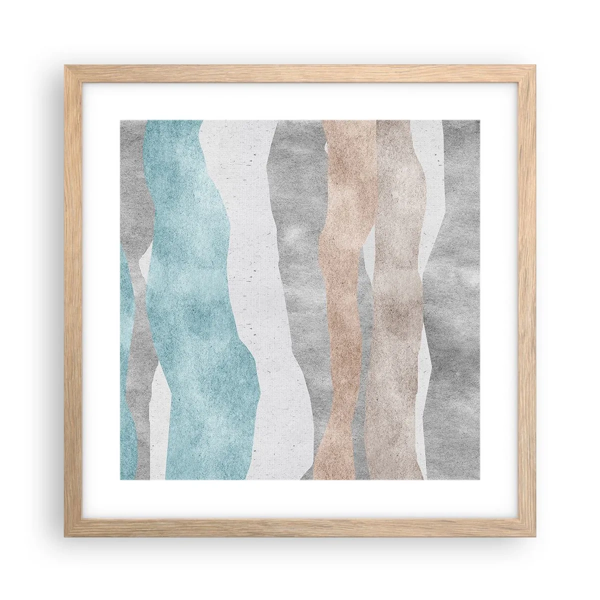 Poster in einem Rahmen aus heller Eiche - Studie über Nähe - 40x40 cm