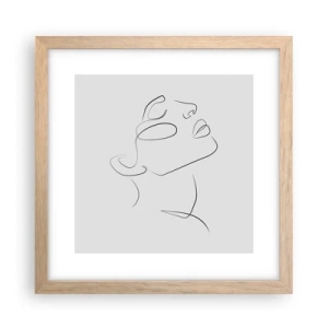 Poster in einem Rahmen aus heller Eiche - Die Drehungen und Wendungen der Träume - 30x30 cm