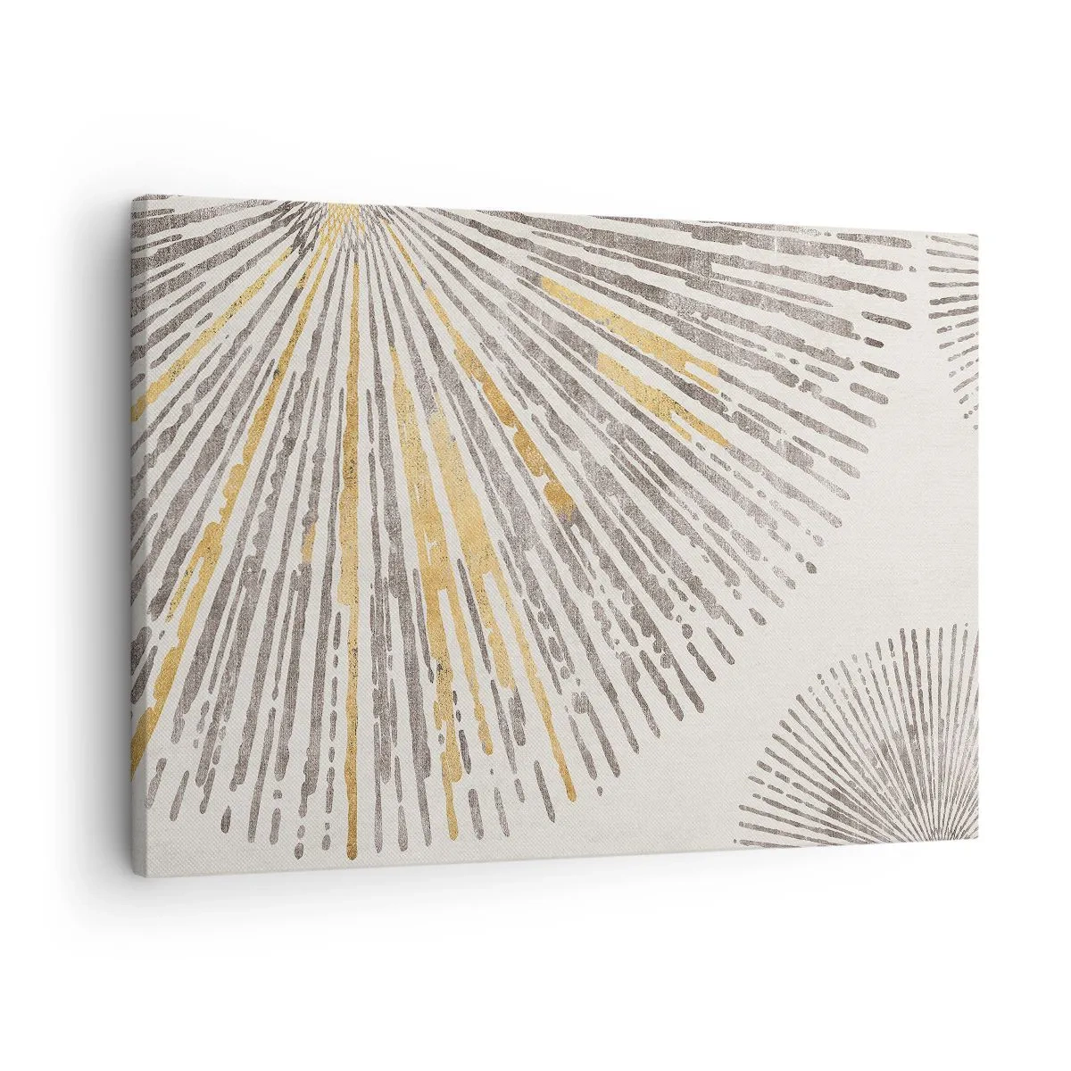 Bild auf Leinwand - Leinwandbild - Abstraktes strahlenförmiges Muster - 70x50cm - Schönheit des Strahls - Moderne Wanddekoration für Wohnzimmer und Schlafzimmer ARTTOR