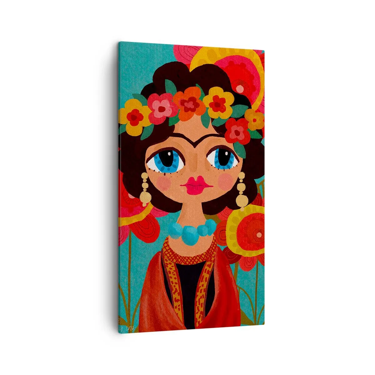 Bild auf Leinwand - Leinwandbild - Fräulein Poppy - 45x80 cm