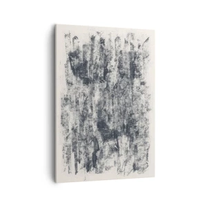 Bild auf Leinwand - Leinwandbild - Abstrakte neblige Komposition in Grautönen - 50x70cm - Nebelige Komposition - Moderne Wanddekoration für Wohnzimmer und Schlafzimmer ARTTOR