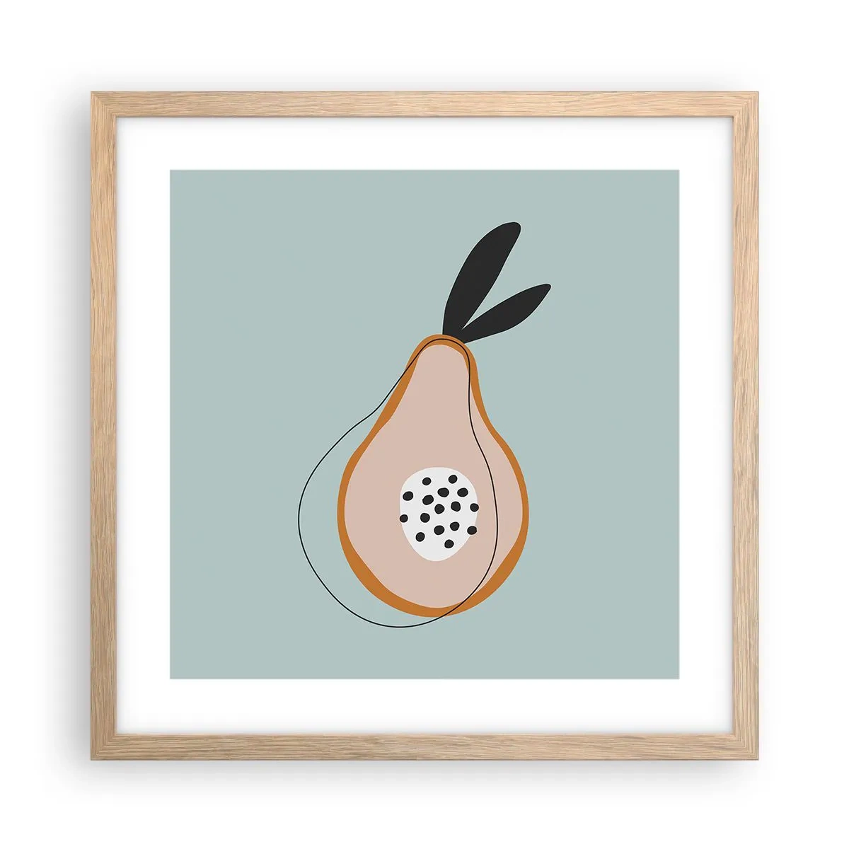 Poster in einem Rahmen aus heller Eiche - Durchdringe die Natur der Dinge - 40x40 cm