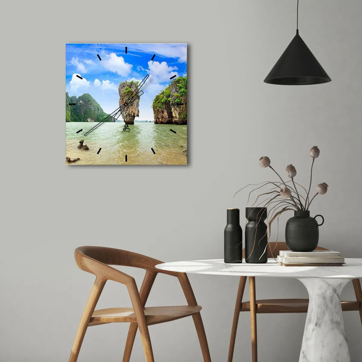 Wanduhr - Glasuhr - Felsige Wunder der Natur - 30x30 cm