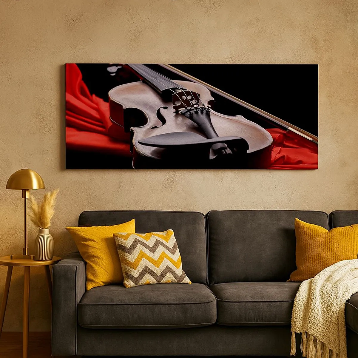 Bild auf Leinwand - Leinwandbild - Musik der Gefühle - 100x40 cm