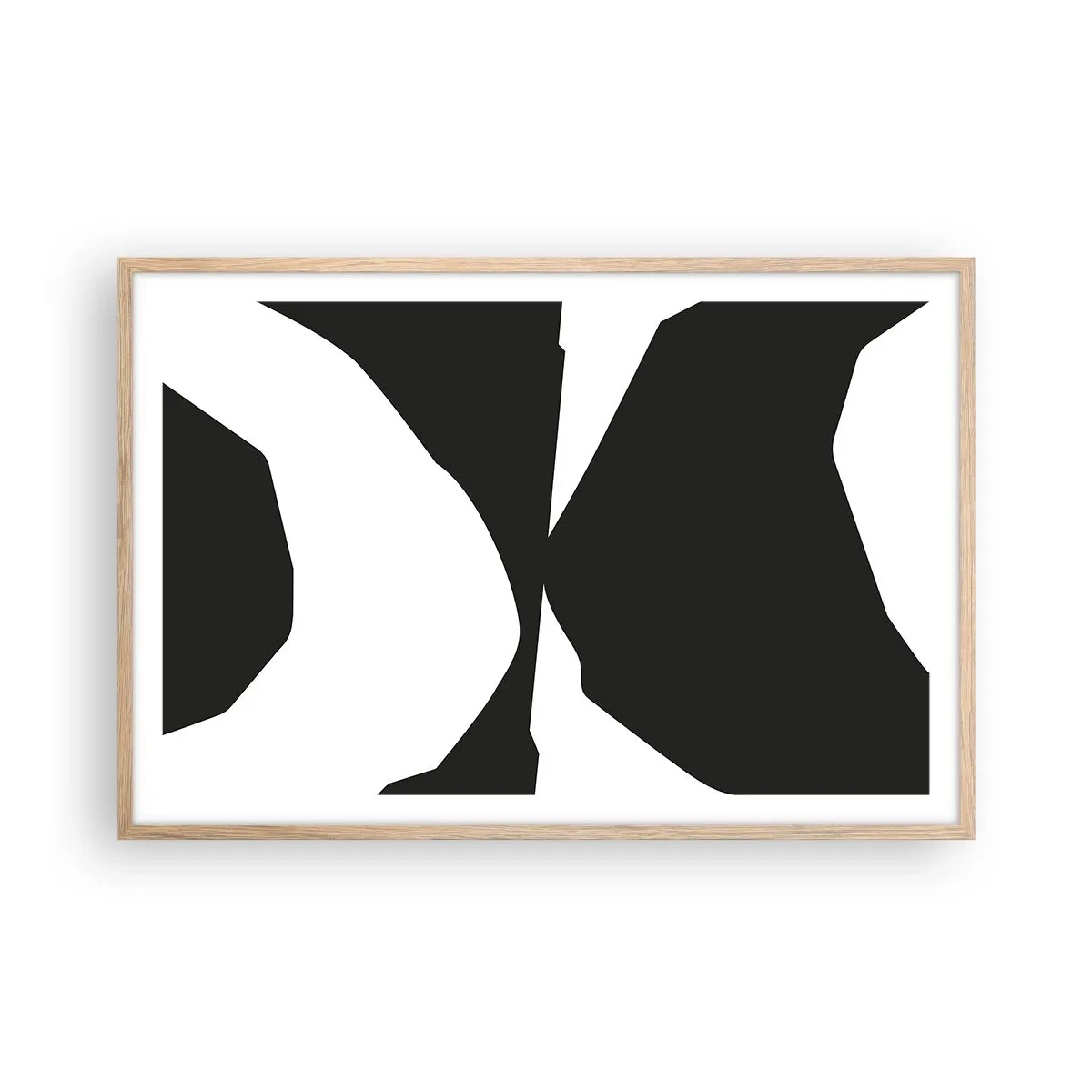 Poster in einem Rahmen aus heller Eiche - Positiv negativ - 91x61 cm